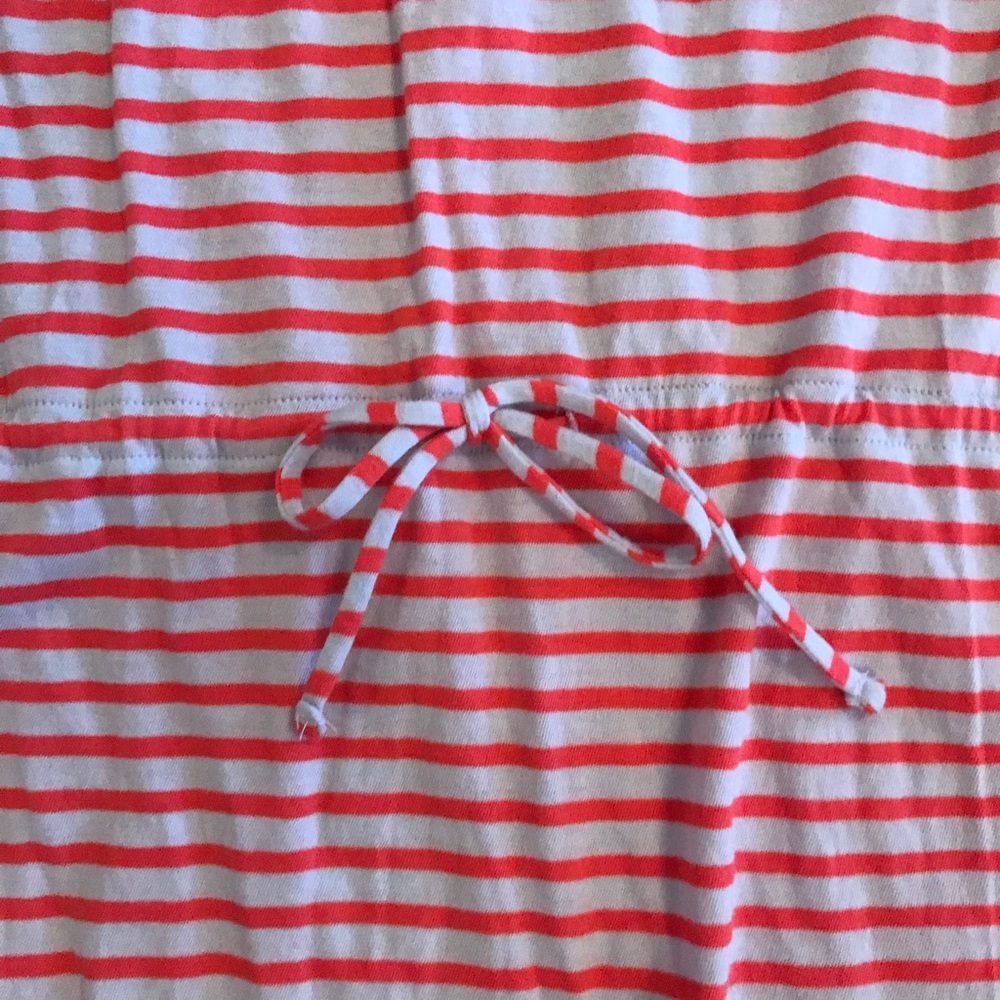 ⭐️ NWT J Crew grey & coral drawstring waist T, size L - Picture 3 of 5